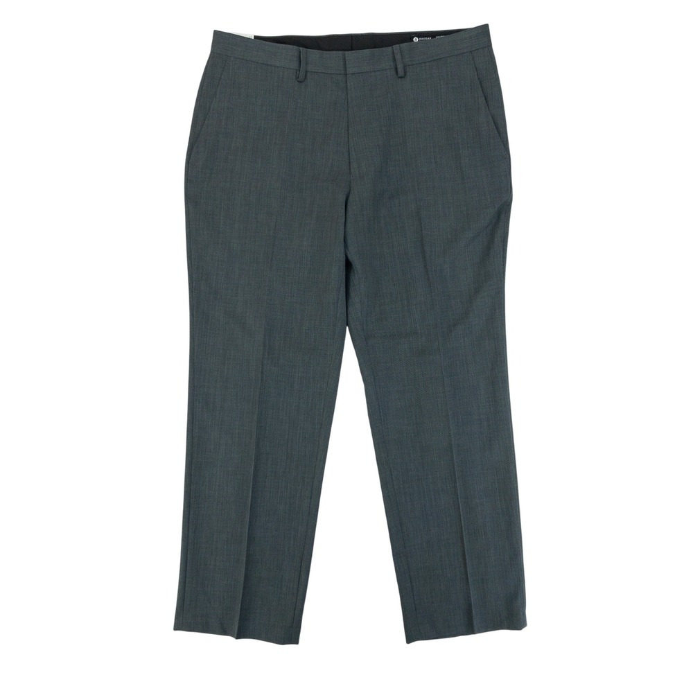 Haggar Suit Pants Mens 38x30 Grey Tailored Fit Travel Performance Wrinkle Free